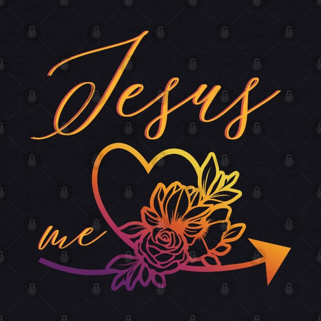 Jesus Loves Me Floral Christian Faith by GraceFieldPrints